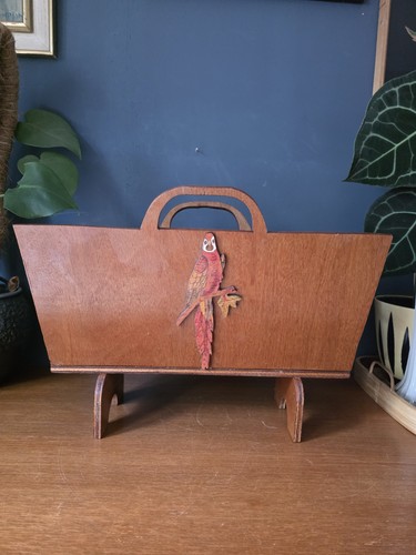 Vintage wooden magazine - vintage, rack
