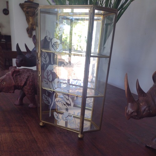 Glass brass small - small, display