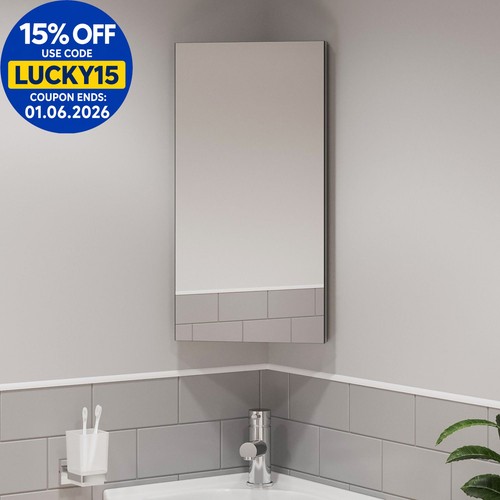 Corner bathroom mirror cabinet - mirror,