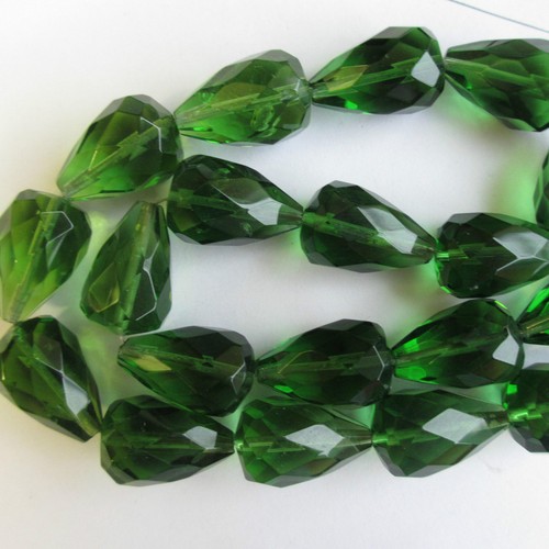 String faceted glass - string,