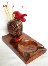 ART DECO COROZO NUT BIRD VESTA