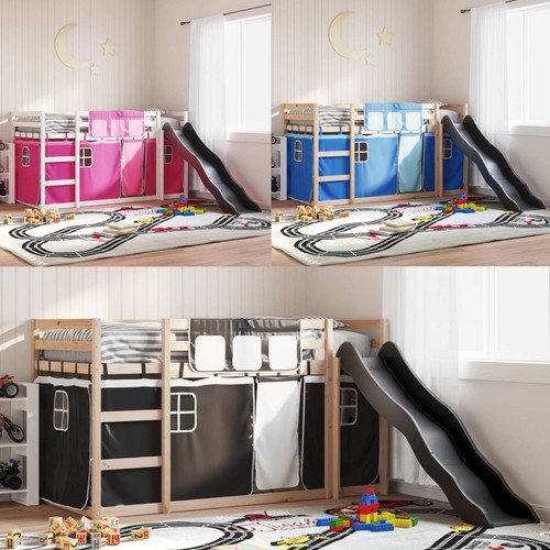 Bunk bed with slide and - bunk,