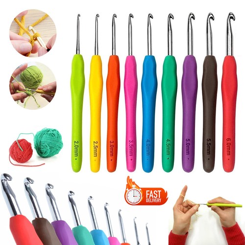 9pcs crochet hooks - set, soft