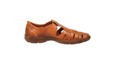 Lukpol Mens Genuine Buffalo Leather Orthopedic Sandals Shoes Model 1062