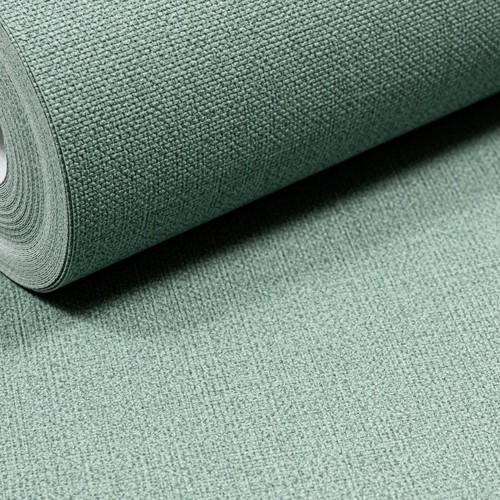 Green linen effect wallpaper - green,