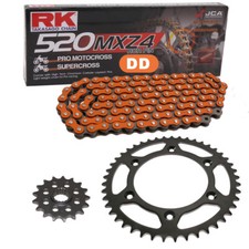 Chainset Suzuki DR-Z 400 S 00-15 Chain RK DD 520 MXZ4 112 Open ORANGE 15/4