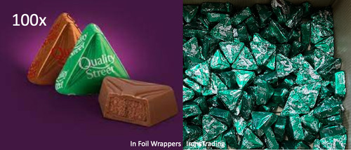 Quality street green triangles - quality,