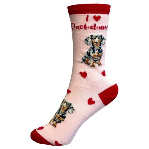Ladies dachshund socks love - ladies,