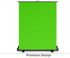 Green Screen Background With Stand, Chroma Key Screen, 71" x 59", Pop-up NEW