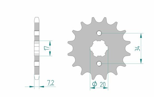 Afam standard steel pinion - afam,