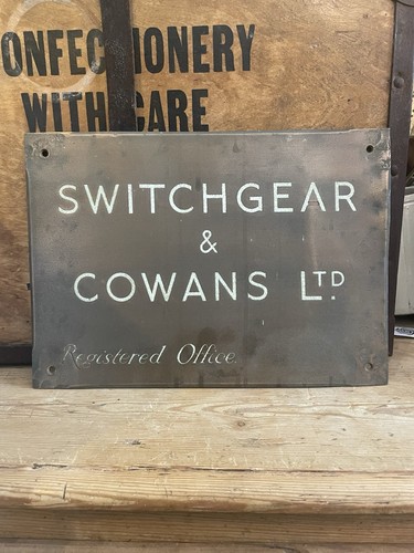 Antique bronze enamel - enamel, sign