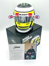 F1 BRAWN Jenson Button Signed / Upgraded 2009 Season WDC 1:2 Mini Helmet 🇬🇧