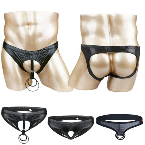 Men leather underwear - leather,