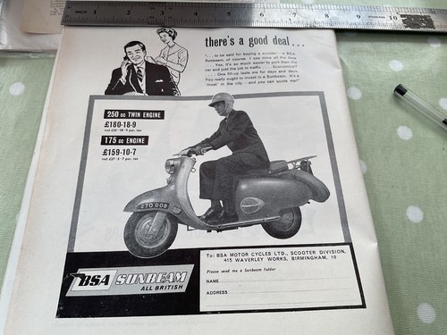 Bsa sunbeam 175 250cc scooter - bsa,