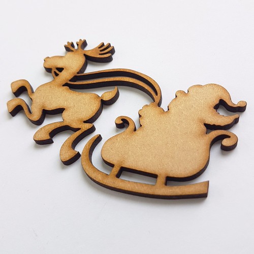 Wooden christmas santa sleigh - wooden,
