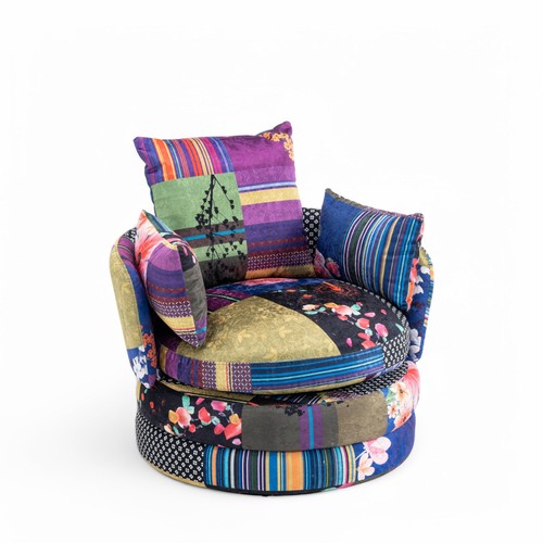Colourful patchwork swivel - colourful,