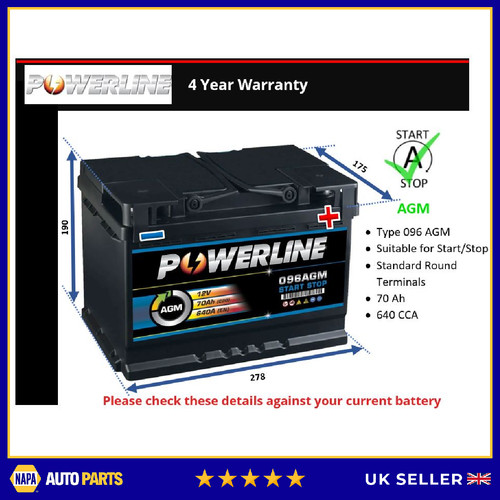 Agm car battery fits - car,