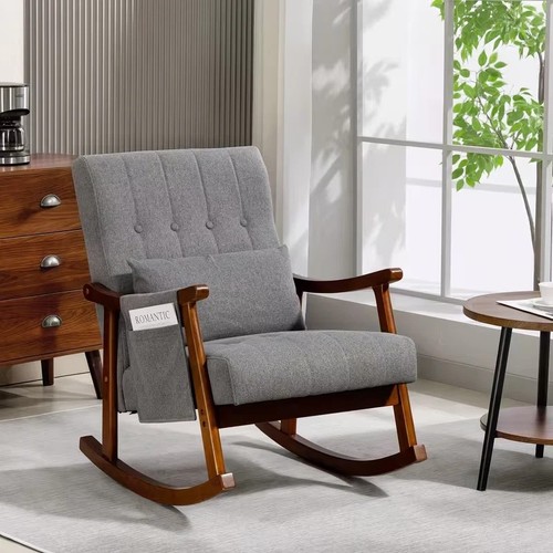 Grey rocking chair upholstered - grey,