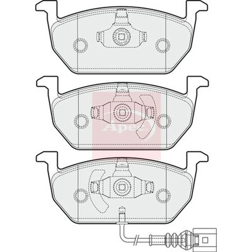 Apec front brake - pad, set