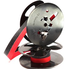 Royal KHM Typewriter Twin Metal Spools with New Black & Red Ribbon