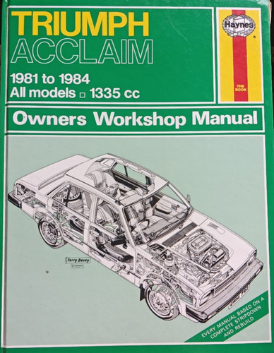 Triumph acclaim haynes - acclaim, manual