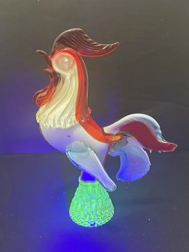 Vintage murano bird uranium - vintage,