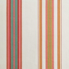 2.1 meters x SANDERSON "Valley Stripe" decorative woven stripe linen fabric Rowa