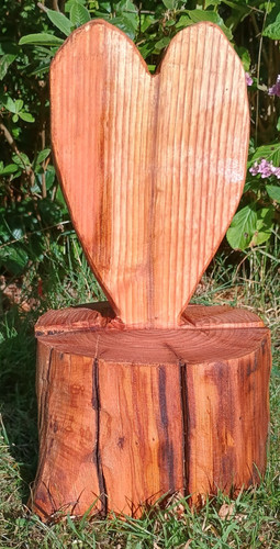 Love heart log wooden - heart, in