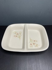 VINTAGE SIMPSONS OVENSTONE COOKWARE CROCUS DIVIDED SERVING DISH
