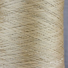 PURE SILK YARN 250g CONE 3 / 4 PLY LIGHT GOLD MACHINE KNITTING WEAVING FREE P&P