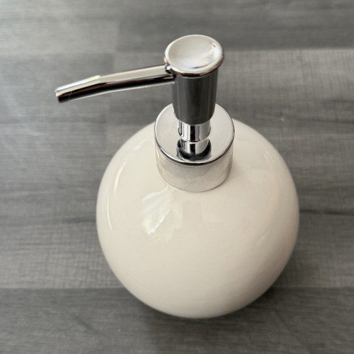 White ceramic bathroom soap - white,