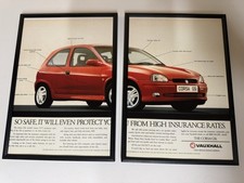 New Framed Print Vauxhall Corsa B GSi Magazine Advert Wall Art Man Cave Retro