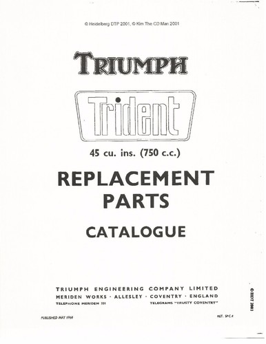 Triumph parts manual - triumph,