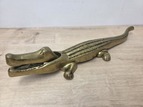 Large solid brass - large, crocodile
