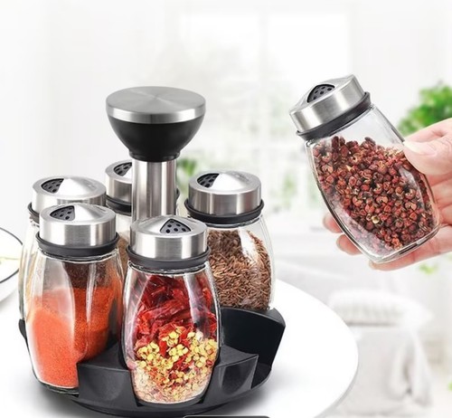 Six jar revolving - revolving, spice