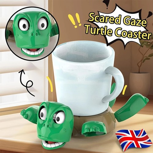 Fun turtle coaster with funny - turtle,