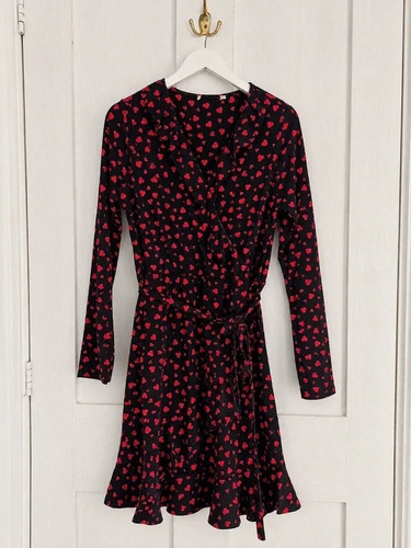 Oasis heart print wrap dress - oasis,