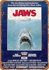 Jaws Movie 1975 Vintage Look Reproduction Metal Sign 8 x 12