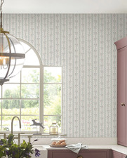 Laura Ashley Blencow Stripe Dark Duck Egg Blue Wallpaper. Price per Roll