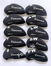 Black TaylorMade QI Neoprene Golf Iron Covers Headcover 10Pcs UK Stock