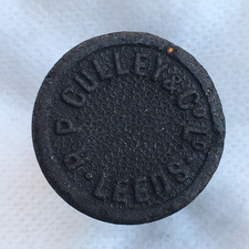 R.P. Culley Leeds old antique vintage soda ginger beer bottle top screw stopper