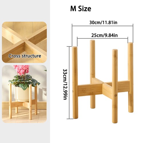 Modern wooden plant pot - modern, stand