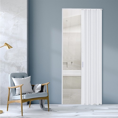 White pvc folding door - white, divider