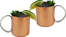 2 x Copper Stainless Steel Mugs camping, picnic Moscow mules 350ml