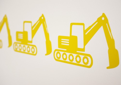 Cool jcb style - digger, wall
