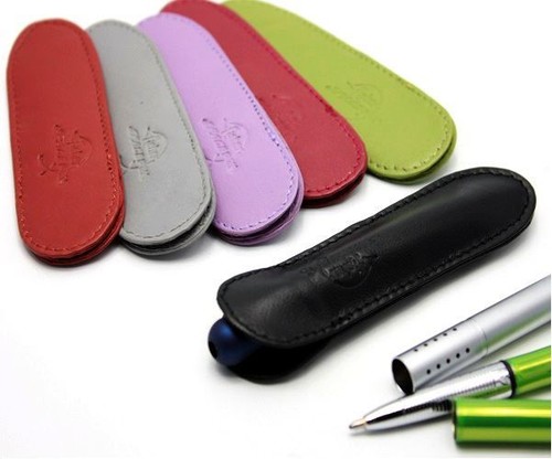 Mayfair small leather pen case - leather,