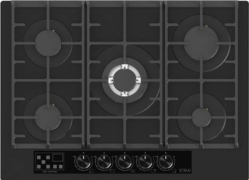 Cda hob black glass hvg731mb - glass,
