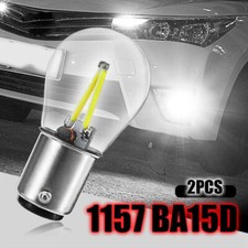 2x 1157 BA15D 12V COB LED Car