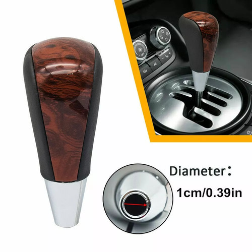 Black leather walnut wood - black, gear