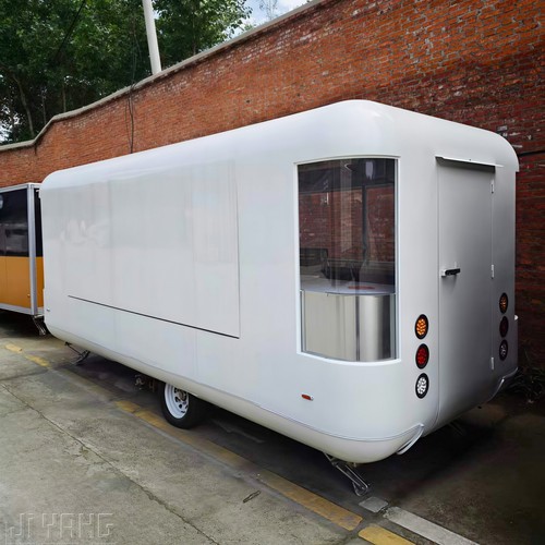 White rounded food - rounded, trailer